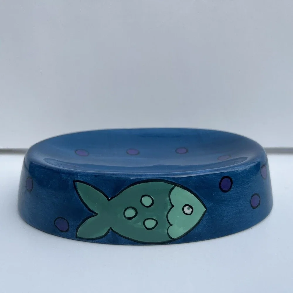 Cathie Maney Ceramic Fish Soap Dish Nautical Beach Whitsunday